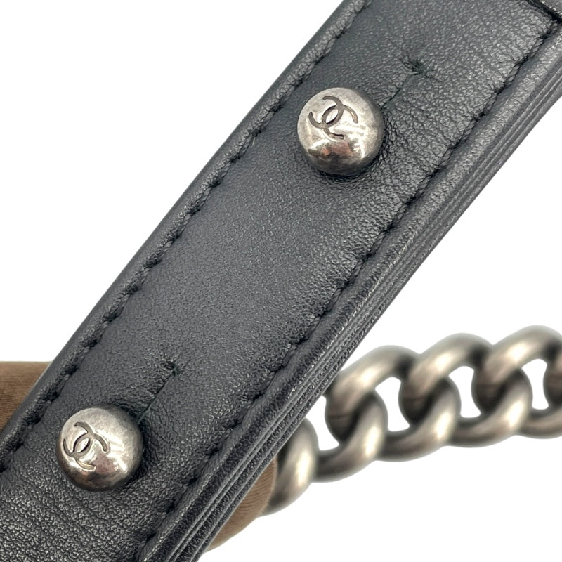 シャネル CHANEL ボーイシャネル25 A67086 ブラック SV金具 ツイード レディース ショルダーバッグ