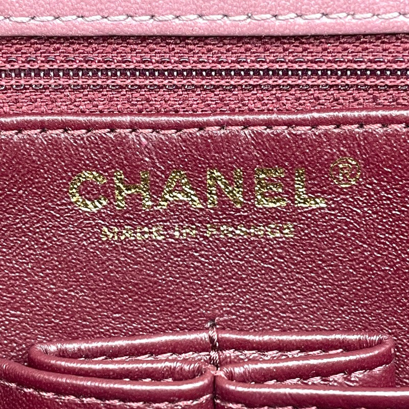 シャネル CHANEL ココマーク チェーン ショルダー ピンク GD金具 ラム レディース ショルダーバッグ