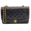 シャネル CHANEL ダイアナ25 A01165 3番台 ブラック GD金具 ラム レディース ショルダーバッグ