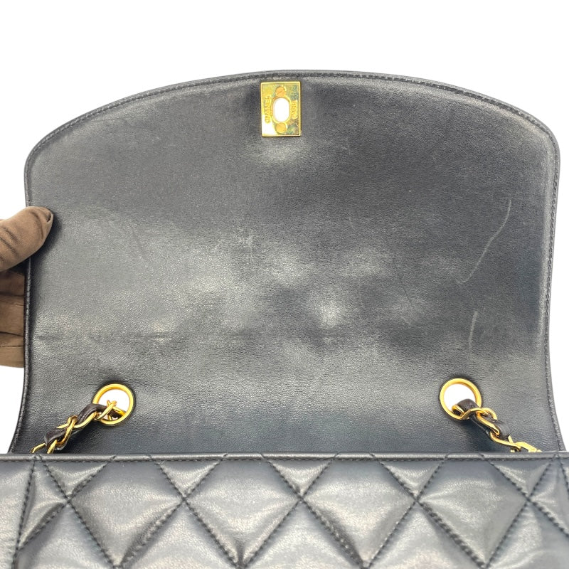 シャネル CHANEL ダイアナ25 A01165 3番台 ブラック GD金具 ラム レディース ショルダーバッグ