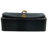 シャネル CHANEL ダイアナ25 A01165 3番台 ブラック GD金具 ラム レディース ショルダーバッグ