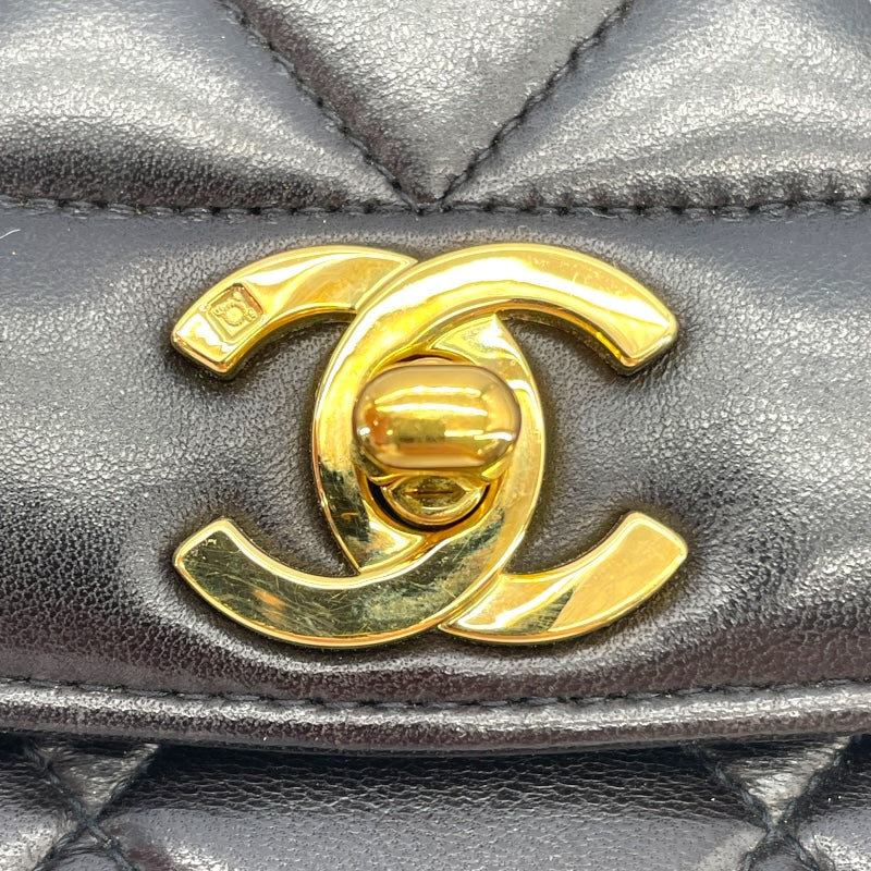 シャネル CHANEL ダイアナ25 A01165 3番台 ブラック GD金具 ラム レディース ショルダーバッグ