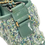 シャネル CHANEL ガブリエル ドゥ ミデ A93824 25番台 グリーン GD/SV金具 ツイード/ビニール レディース ショルダーバッグ