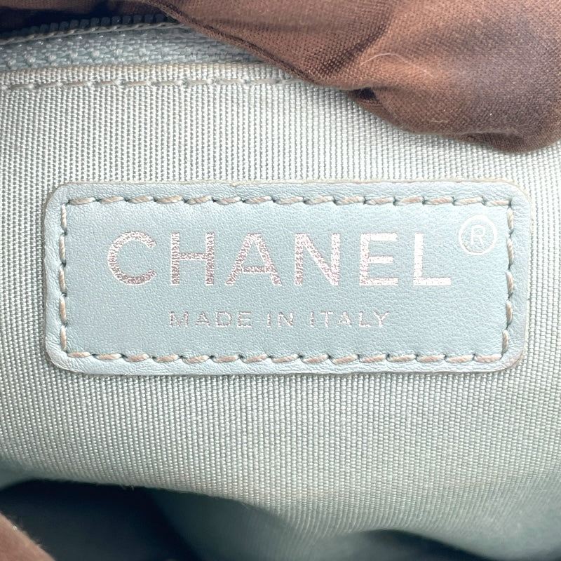 シャネル CHANEL ガブリエル ドゥ ミデ A93824 25番台 グリーン GD/SV金具 ツイード/ビニール レディース ショルダーバッグ