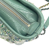シャネル CHANEL ガブリエル ドゥ ミデ A93824 25番台 グリーン GD/SV金具 ツイード/ビニール レディース ショルダーバッグ