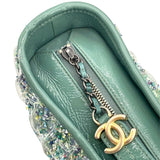 シャネル CHANEL ガブリエル ドゥ ミデ A93824 25番台 グリーン GD/SV金具 ツイード/ビニール レディース ショルダーバッグ