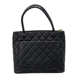 シャネル CHANEL 復刻トート A01804 7番台 ブラック GD金具 キャビアスキン レディース トートバッグ