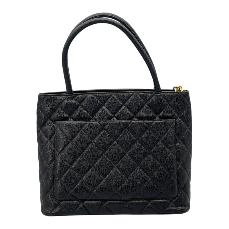 シャネル CHANEL 復刻トート A01804 7番台 ブラック GD金具 キャビアスキン レディース トートバッグ
