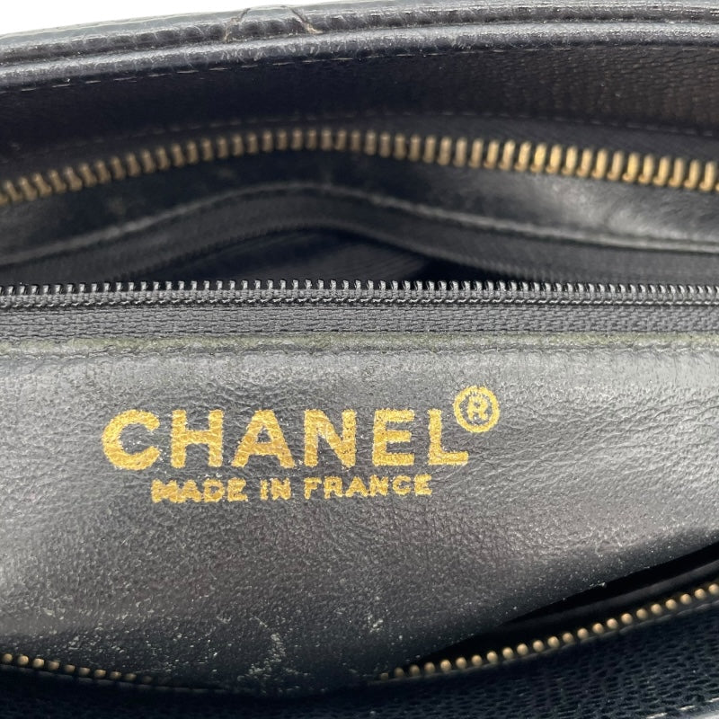 シャネル CHANEL 復刻トート A01804 7番台 ブラック GD金具 キャビアスキン レディース トートバッグ