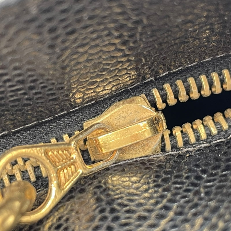 シャネル CHANEL 復刻トート A01804 7番台 ブラック GD金具 キャビアスキン レディース トートバッグ