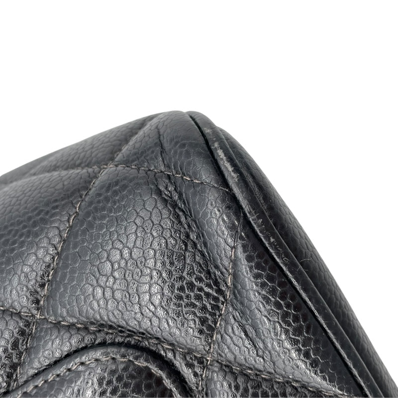 シャネル CHANEL 復刻トート A01804 7番台 ブラック GD金具 キャビアスキン レディース トートバッグ