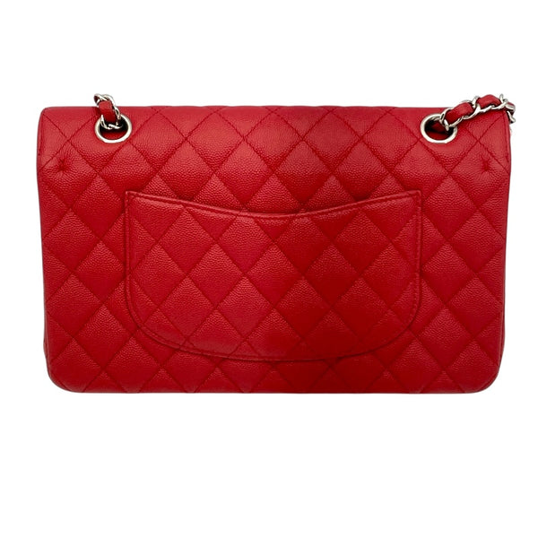 シャネル CHANEL マトラッセ25 A01112 25番台 レッド SV金具 キャビア レディース ショルダーバッグ