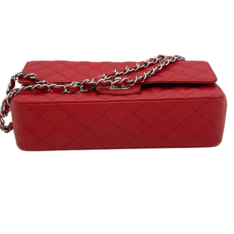 シャネル CHANEL マトラッセ25 A01112 25番台 レッド SV金具 キャビア レディース ショルダーバッグ