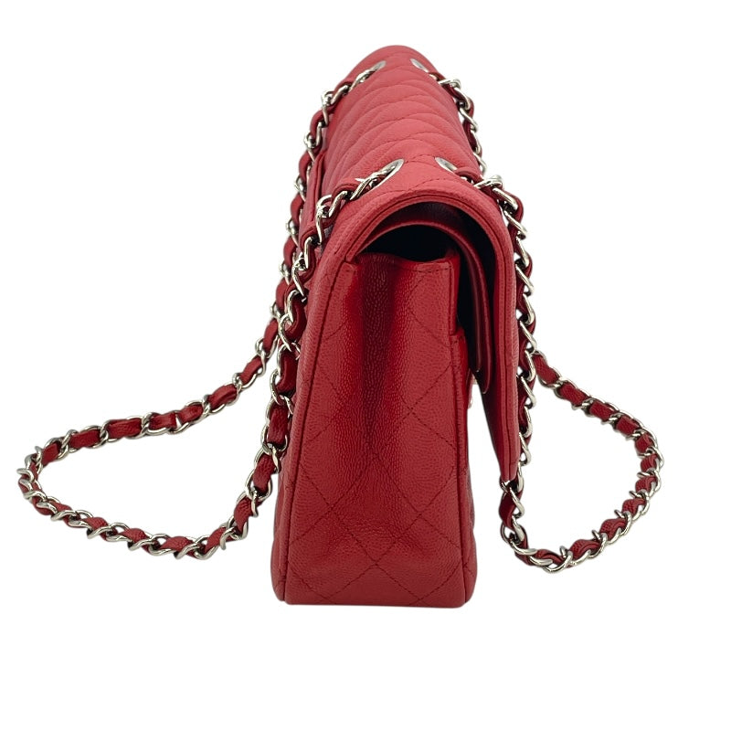 シャネル CHANEL マトラッセ25 A01112 25番台 レッド SV金具 キャビア レディース ショルダーバッグ