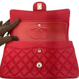 シャネル CHANEL マトラッセ25 A01112 25番台 レッド SV金具 キャビア レディース ショルダーバッグ