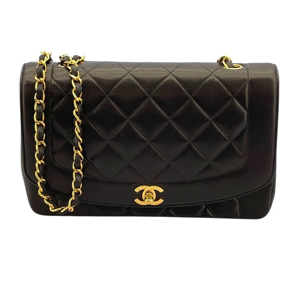 シャネル CHANEL ダイアナ25 A01165 2番台 ブラック GD金具 ラムスキン レディース ショルダーバッグ