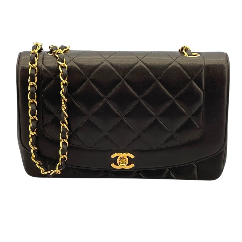 シャネル CHANEL ダイアナ25 A01165 2番台 ブラック GD金具 ラムスキン レディース ショルダーバッグ