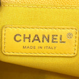 シャネル CHANEL ボーイシャネル25 Vステッチ A67086 25番台 イエロー GD金具 キャビア レディース ショルダーバッグ