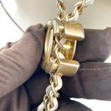 シャネル CHANEL 巾着ショルダー 27番台 ベージュ GD金具 カーフ レディース ショルダーバッグ