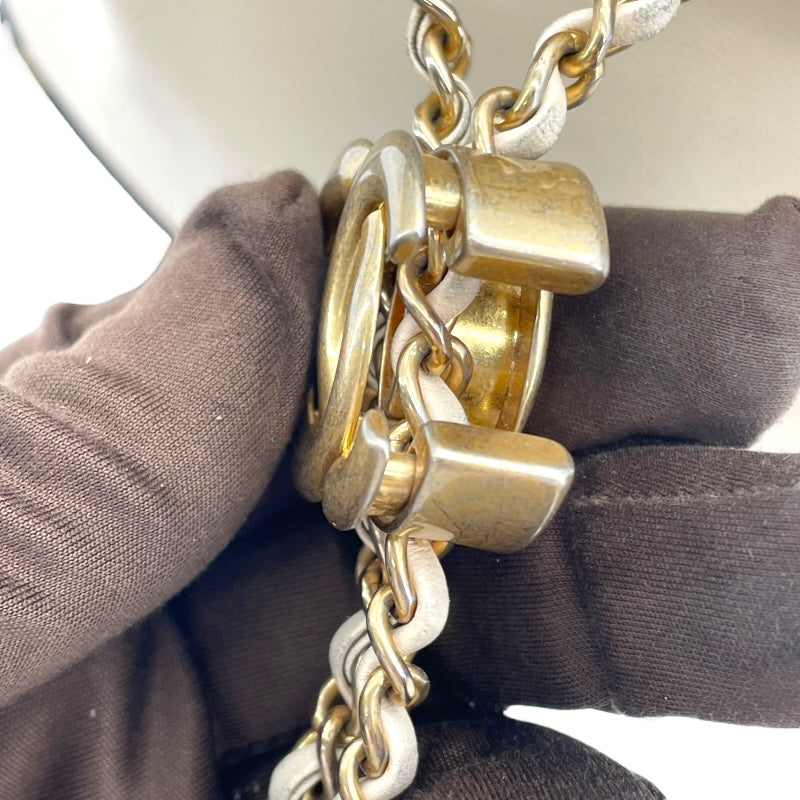シャネル CHANEL 巾着ショルダー 27番台 ベージュ GD金具 カーフ レディース ショルダーバッグ