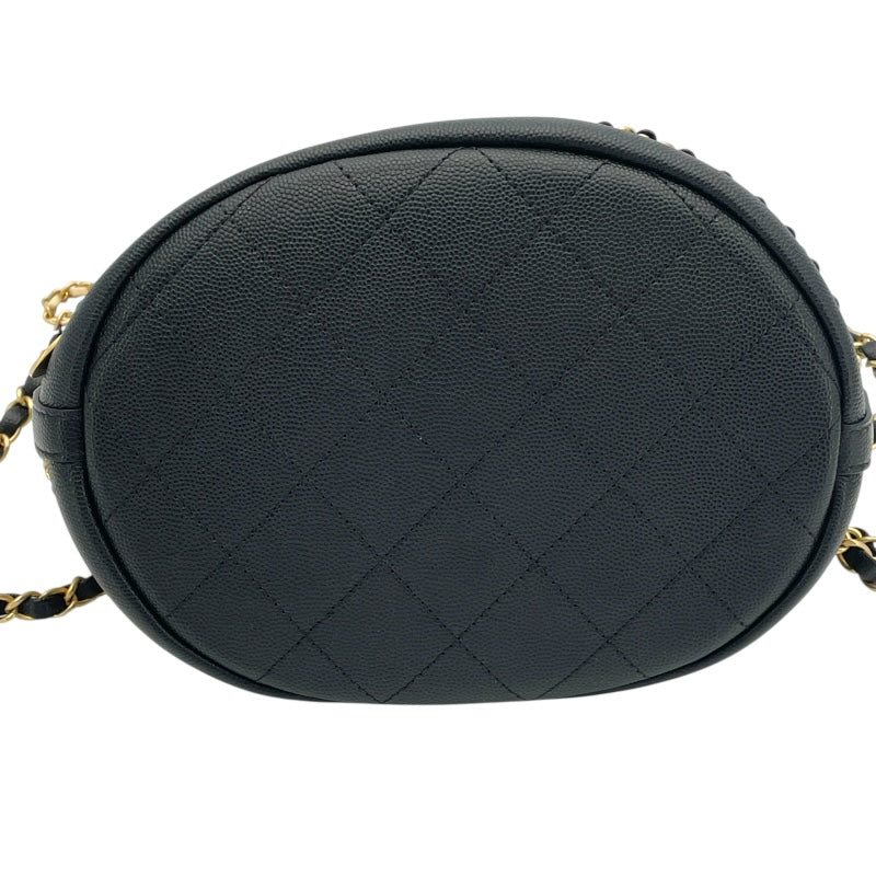 シャネル CHANEL 巾着ショルダー 27番台 ベージュ GD金具 カーフ レディース ショルダーバッグ