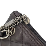 シャネル CHANEL カンボンライン ショルダー 10番台 ブラック SV金具 カーフ レディース ショルダーバッグ