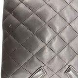 シャネル CHANEL カンボンライン ショルダー 10番台 ブラック SV金具 カーフ レディース ショルダーバッグ