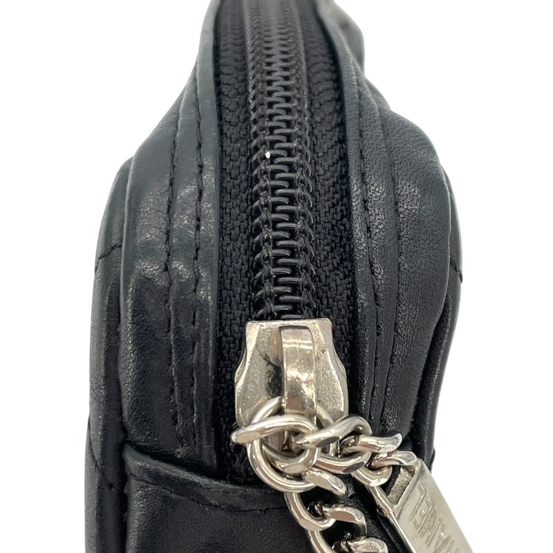 シャネル CHANEL カンボンライン ショルダー ミディアム A25178 9番台 ブラック SV金具 ラム レディース ショルダーバッグ