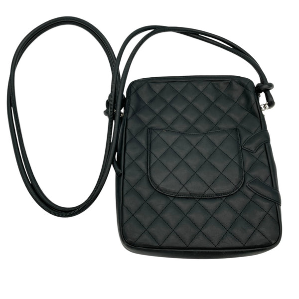シャネル CHANEL カンボンライン ショルダー ミディアム A25178 9番台 ブラック SV金具 ラム レディース ショルダーバッグ