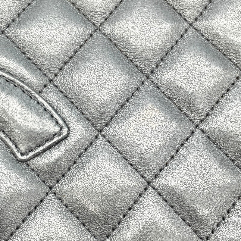 シャネル CHANEL カンボンライン ショルダー ミディアム A25178 9番台 ブラック SV金具 ラム レディース ショルダーバッグ