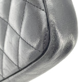シャネル CHANEL カンボンライン ショルダー ミディアム A25178 9番台 ブラック SV金具 ラム レディース ショルダーバッグ