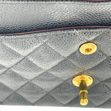 シャネル CHANEL マトラッセ25 A01112 ブラック GD金具 キャビア レディース ショルダーバッグ