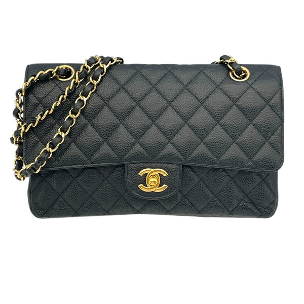 シャネル CHANEL マトラッセ25 A01112 ブラック GD金具 キャビア レディース ショルダーバッグ
