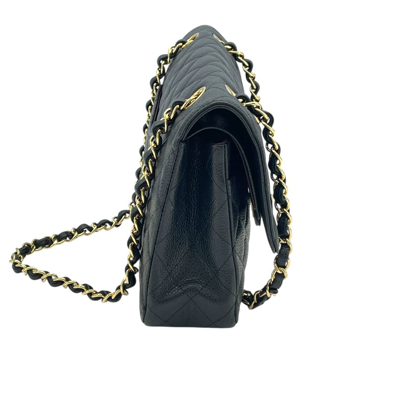 シャネル CHANEL マトラッセ25 A01112 ブラック GD金具 キャビア レディース ショルダーバッグ