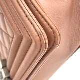 シャネル CHANEL ボーイシャネル25 A67086 20番台 ベージュ SV金具 ラム レディース ショルダーバッグ