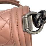 シャネル CHANEL ボーイシャネル25 A67086 20番台 ベージュ SV金具 ラム レディース ショルダーバッグ