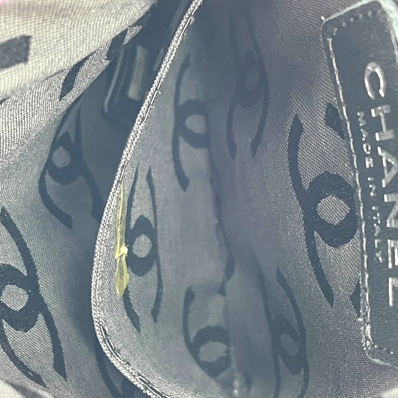 シャネル CHANEL カンボンライン スモールショルダーバッグ A25177 8番台 ブラック×ピンク SV金具 カーフ レディース ショルダーバッグ