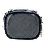 シャネル CHANEL 2WAY ショルダー 27番台 ネイビー GD金具 カーフ レディース ショルダーバッグ