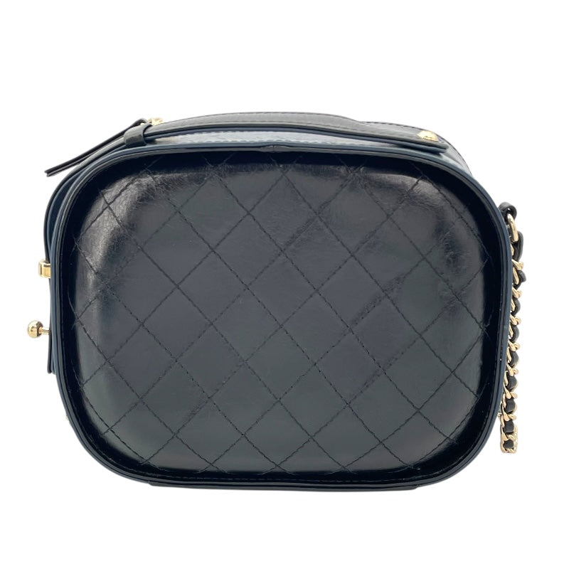 シャネル CHANEL 2WAY ショルダー 27番台 ネイビー GD金具