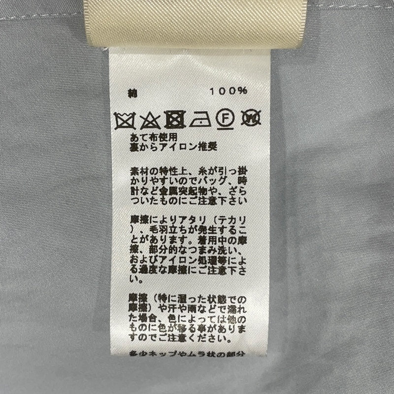 エルメス HERMES フロントジップシャツワンピース 4H0571DV ブルー コットン レディース ワンピース