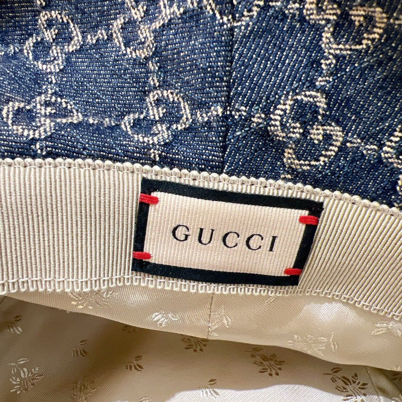 グッチ GUCCI GGデニムバケットハット 816543 インディゴ コットン メンズ その他ファッション雑貨
