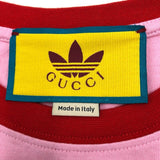 グッチ GUCCI ×adidasロゴプリント半袖Tシャツ 702612 コットン メンズ 半袖Ｔシャツ