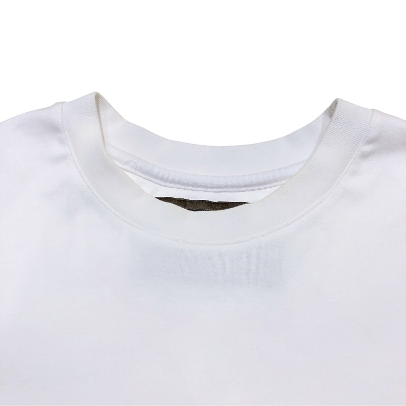 フェンディ FENDI ×FRAGMENT フロントロゴ半袖Tシャツ　2023 FY1144 ホワイト コットン メンズ 半袖Ｔシャツ