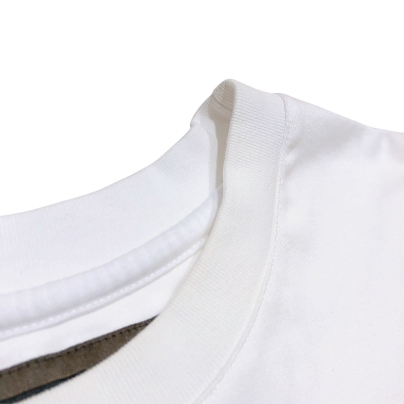 フェンディ FENDI ×FRAGMENT フロントロゴ半袖Tシャツ　2023 FY1144 ホワイト コットン メンズ 半袖Ｔシャツ