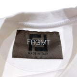 フェンディ FENDI ×FRAGMENT フロントロゴ半袖Tシャツ　2023 FY1144 ホワイト コットン メンズ 半袖Ｔシャツ