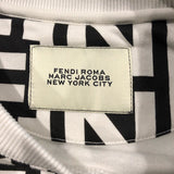 フェンディ FENDI ×MARC　JACOBS　総柄スウェットシャツ FY3938 ホワイト コットン メンズ スウェット