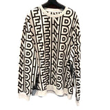 フェンディ FENDI ×MARC　JACOBS　総柄スウェットシャツ FY3938 ホワイト コットン メンズ スウェット