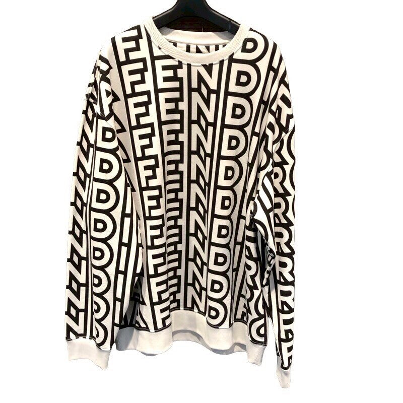 フェンディ FENDI ×MARC　JACOBS　総柄スウェットシャツ FY3938 ホワイト コットン メンズ スウェット