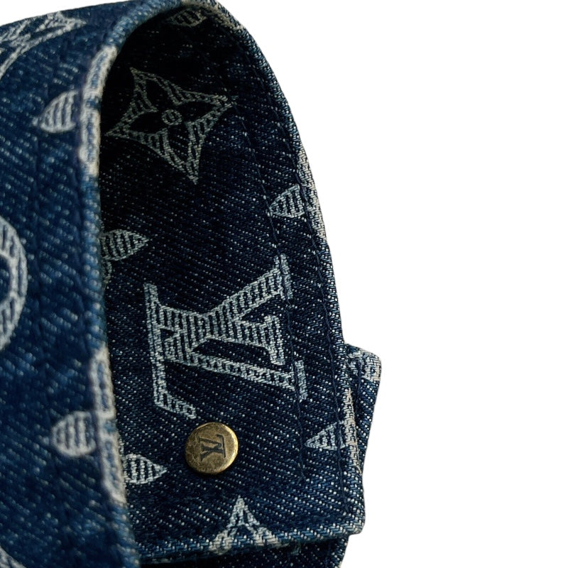 ルイ・ヴィトン LOUIS VUITTON モノグラム総柄デニムジャケット 18AW HFA01W ネイビー コットン メンズ デニムジャケット