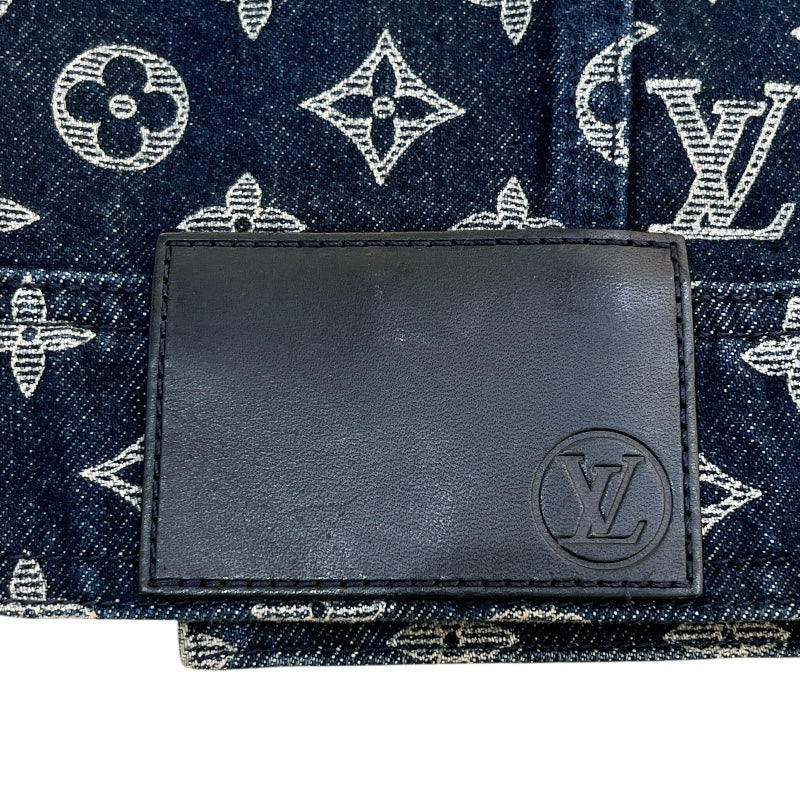 ルイ・ヴィトン LOUIS VUITTON モノグラム総柄デニムジャケット 18AW HFA01W ネイビー コットン メンズ デニムジャケット